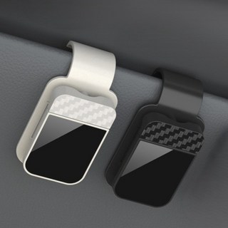 모노딜 자국없는 차량용 선바이저 원터치 선글라스 클립, 1세트, 블랙,베이지