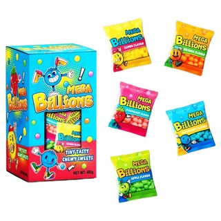 메가 빌리언즈 츄이캔디 120봉지입 대용량, 1박스, 480g