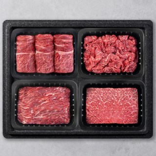 [농협안심한우] 1등급 한우 선물세트 1.2kg 꽃등심 불고기 국거리 산적, 1세트