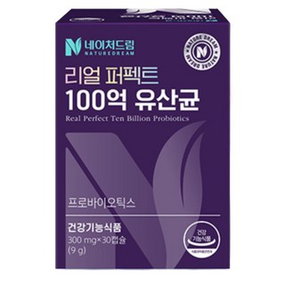 NATUREDREAM Real Perfect 100億益生菌 9g, 30錠, 1個