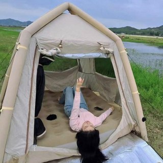 자동 설치형 에어텐트 가족 캠핑에 적합한 수동 자동 겸용 모델, 전동 에어펌프