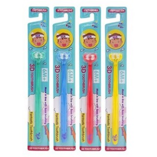 (무료배송) MDB 3D 어린이 칫솔 (4개+2개), 1개