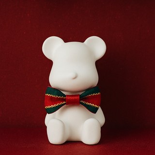 크리스마스 석고곰돌이 리본 석고방향제 미니어처 차량용 실내 인테리어 선물 집들이, 스트로우베리, 1개