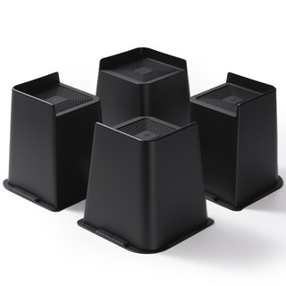 가구 높이조절 받침대 미끄럼방지 튼튼한 내구성 소음감소 바닥보호 장기간사용 가능, 4개, 블랙