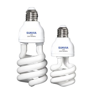 SUNVIA UVB램프 26W 게코 도바뱀 거북이 파충류 램프, 10%(중UVB)
