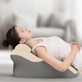 YOPENCE 엎드려 자는 베개 역류성 식도염 역류방지 베개 메모리폼 다리베개 등받이 쿠션 겸용, 1개, 베이지X그레이