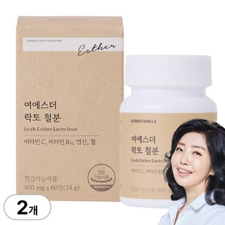 [본사직영] 여에스더 락토 철분 (비헴철 X 엽산 X 비타민 2종), 60정, 2개