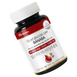 건강지음 중년 혈당관리 코로솔산 바나바잎 추출물 혈당 영양제 당관리 식약처인증, 1박스, 60정