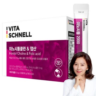 vitaschnell 肌醇膽鹼 & 葉酸, 30冊, 1個