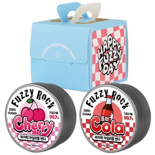 퍼지락 해피퍼지데이 무설탕 자일리톨 사탕 2종 선물세트 (체리 콜라), 60g, 2개