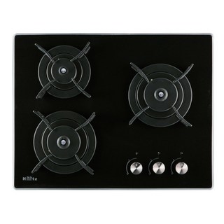 (주)하츠 빌트인 가스레인지 쿡탑 3구블랙펄 GC-3606EDBH 매립형(건전지식 / 타공 560*430), LNG