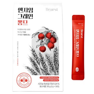 [디어스트] 가볍게 먹는 사과맛 순수발효효소 엔자임그레인뽐므 30포 간식, 30회분, 1개