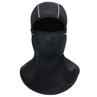 누리아띠 후드 방한 바라클라바 겨울 골프 러닝 스노우보드 스키 기모 넥워머, 블랙 (BLACK), 1개