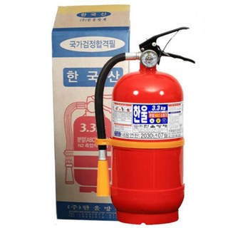 한울 국산 분말소화기 3.3kg 소화기스티커 점검표 증정 유효기간10년, 01.（한울）소화기3.3kg（2종）, 1개