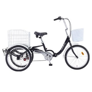 2026 삼천리 20 로드스타 5.0F 7단 세발 자전거 어르신 자전거 어버이 날 선물, 1개, 157cm, 블랙