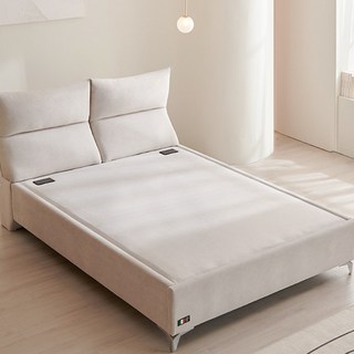 장인가구 온기 황토볼 보료 아쿠아패브릭 흙침대 Q, 라이트그레이