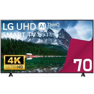 LG전자 TV 70UP7070 울트라 HD 4K 177cm(70인치) LED 스마트 티비 유튜브 넷플릭스 디즈니 미러링, 방문설치, 스탠드형