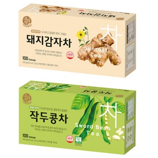 송원 작두콩차 100T +돼지감자차 100T (200T), 100g, 2세트, 100개입