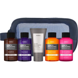 쿤달 여행용 5종 세트 B타입 클렌징폼 포함 화이트머스크향, 1세트