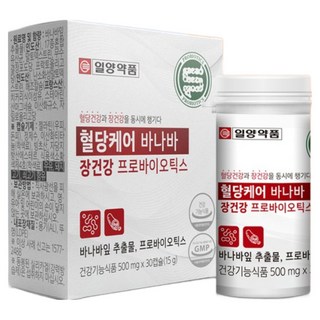 일양약품 혈당케어 바나바 장건강 프로바이오틱스 유산균 30정, 3개