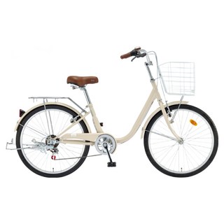 2026 삼천리 24 선데이 자전거 7단 클래식 시티형자전거, 1개, 159cm, 밀크티(무광)