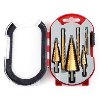 ITL 스텝드릴 드릴 비트 트위스트 톱날 천공 하드케이스 6종세트, 1세트