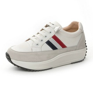 꾸꾸지민 6cm 통굽 소가죽 운동화 여성 키높이 스니커즈