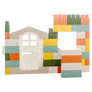 아누리 프리미엄 마카롱 빅블럭 대형 상상 유아 어린이 키즈 교구 블럭 74pcs, 1개