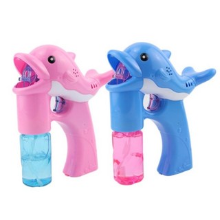 넬비오 자동 비눗방울 버블건 총 불빛 멜로디, 1개, 샤크블루