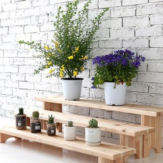 데코밸런스 화분받침대 원목 완제품 화분 진열대 정리대 선반 다이 24개 사이즈 (개별상품), 1단, 원목1000X200X250