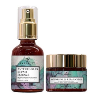 이케이뷰티 주름개선 탄력에센스+탄력크림 2종세트 콜라겐제품 완벽보습 영양 기능성제품 무파라벤 천연제품, 1세트