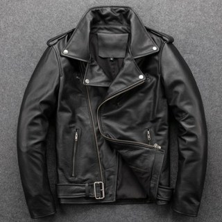 크크섬 남자 라이더 가죽 자켓
