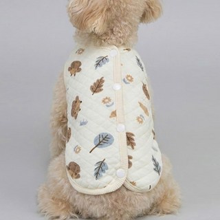 해피펫밀리 리틀포레 순면조끼, 1개, 카우