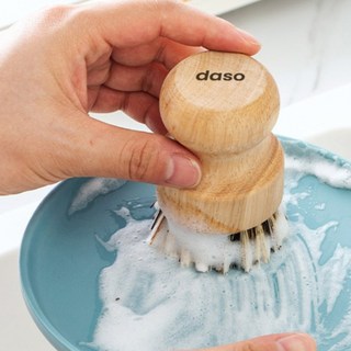 코코넛 주방 청소솔 1개, 우드