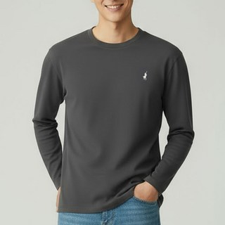 빅히트 패션 남성 특양면 라운드 긴팔 티셔츠 소프트