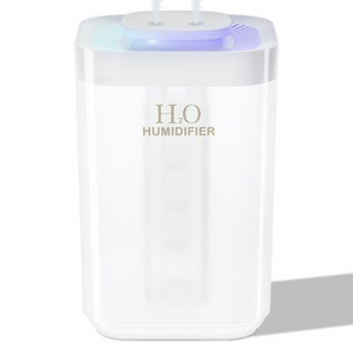 PERFFIER 퍼피어 대용량 초음파 가습기 3.3L 무소음 무드등 간편 통세척 사무실 탁상용 가정용 가습기 30제곱미터까지 공간 커버 가능, 화이트