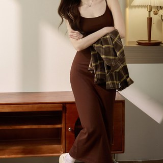 Novastar 여성 순면 나시 원피스 여름 슬림