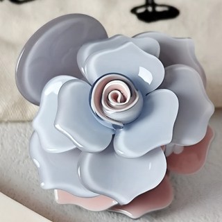 COCOMONSTER 프리미엄 셀롤로오스 플라워 올림머리 헤어 집게핀 반머리 집게핀 6cm