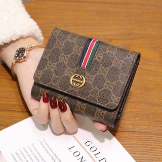 고급스러운 소가죽 여성 럭셔리 3단 카드 반지갑