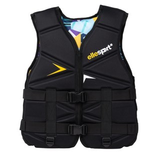 엘르 구명조끼 부력보조복 네오프랜 ELLE 초등학생부터 성인 남녀공용, 블랙