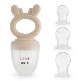 리틀그립 아기 사슴 실리콘 과즙망 S+M+L 세트, 1세트, 크림