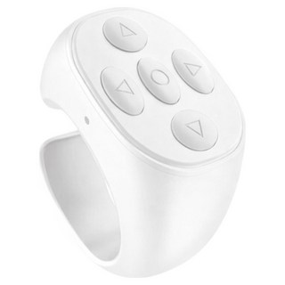 에어JX 스마트 링 마우스 블루투스 원격 리모컨 손가락 스크롤 제어 스마트폰 태블릿 호환, 1개, 화이트