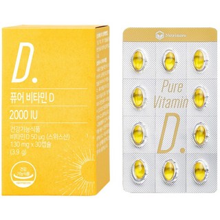 뉴트리모어 퓨어 비타민 D 2000 IU, 30정, 1개