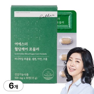 여에스더 혈당케어 포뮬러 (바나바잎추출물) 국민영양 프로젝트, 30정, 6개