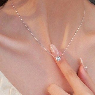 FANSYLI 다이아목걸이 1캐럿 4프롱 모이사나이트 큐빅 랩다이아 목걸이 체인목걸이 프로포즈목걸이 명품목걸이 여자친구생일선물 0907JLL430