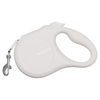 페키움 플로우핏 자동리드줄 강아지 산책줄 목줄 꼬임방지 PRL-02, 1개, 페키움 PRL-02 아이보리