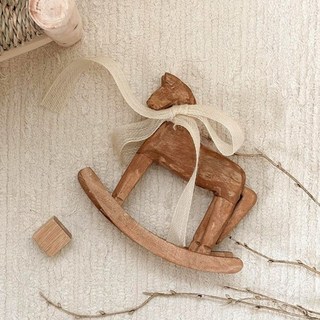 뚜뚜아트 감성 목마 원목 말 흔들 목마 우드 오브제