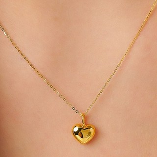 골드앤 순금 24K 퍼피 하트 목걸이 소(18K 체인)