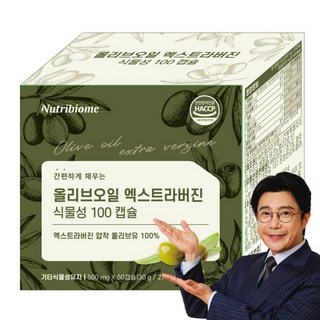 올리브오일 엑스트라버진 압착식물성 캡슐 100 스페인산 지중해 피쿠알 단일품종 냉압착, 1개, 60정
