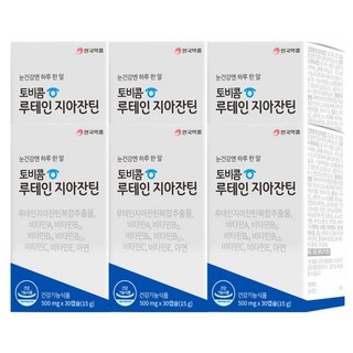 토비콤 루테인 지아잔틴, 30정, 15g, 6개